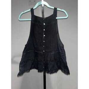 Free People Black Sleeveless Top